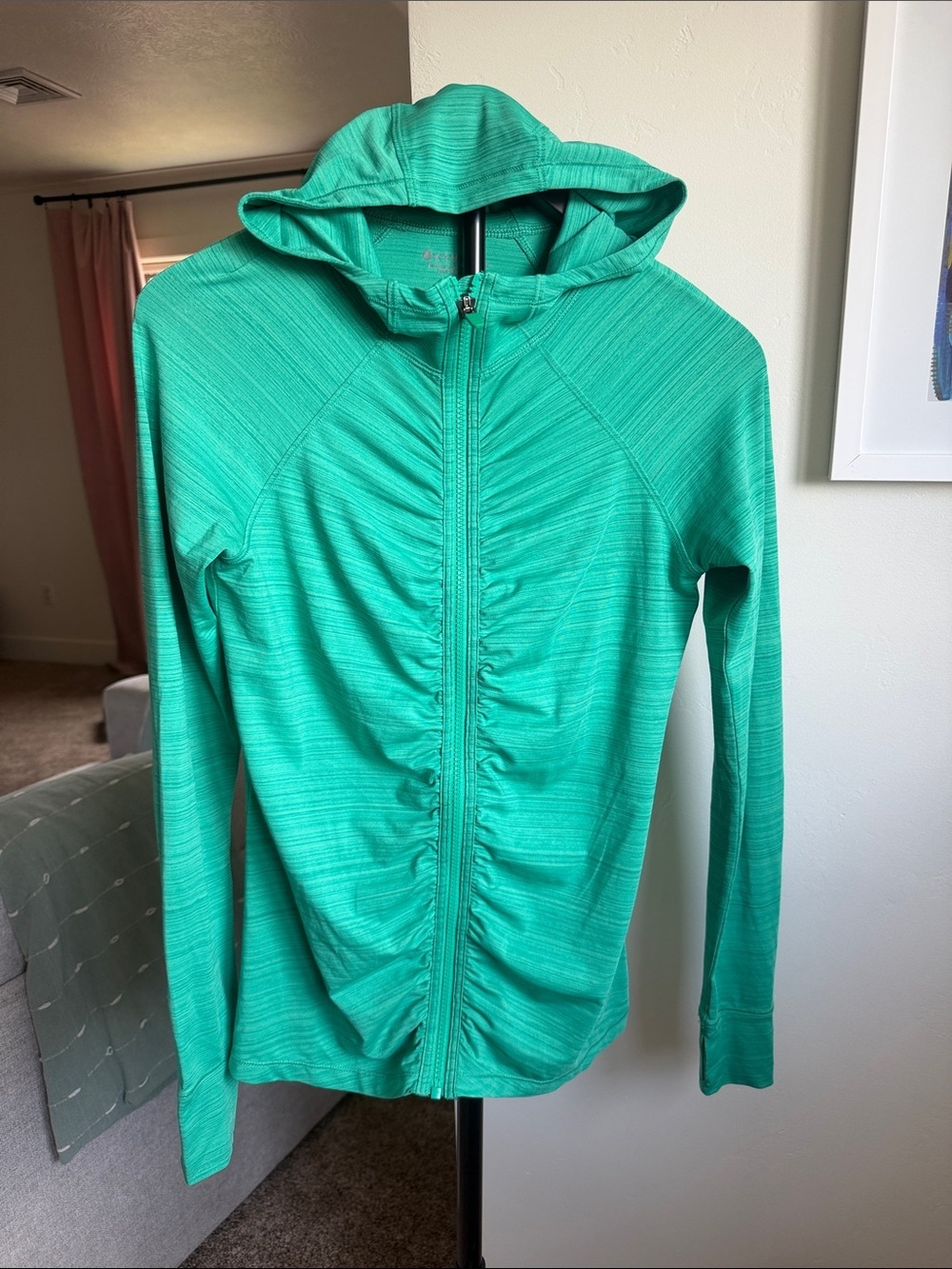 Athleta Emerald Green Zip Up Hoodie